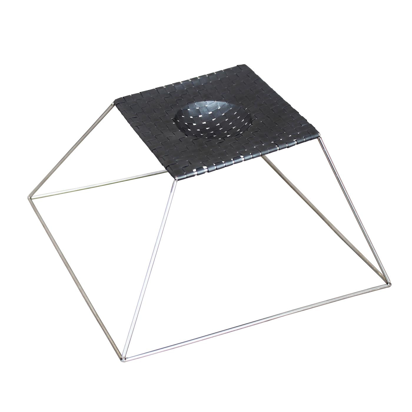Small Pyramid Sculptural Form in Oxidised Copper